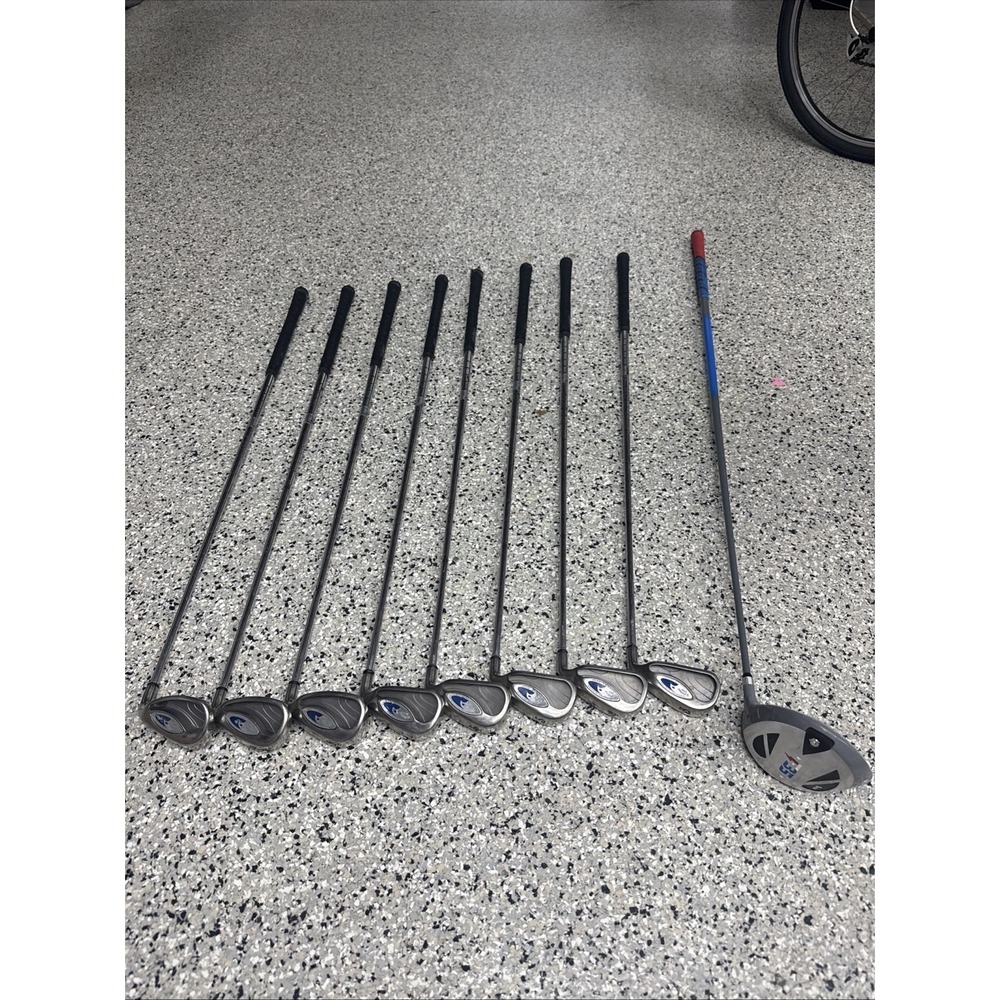 Callaway Hawkeye Titanium Tungsten Injected 3,4,5,6,7,8,9, PW Steel R/H w/Driver